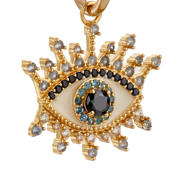 thumbnail: Kurt Geiger oorbellen Eye Huggie met strass goudlkeurig