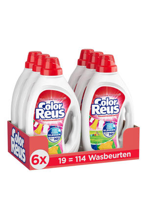 Gel - vloeibaar wasmiddel - gekleurde was - 6 x 19 wasbeurten - voordeelverpakking - 114 wasbeurten