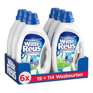 Gel - vloeibaar wasmiddel - Witte Was - voordeelverpakking - 6 x 19 wasbeurten - 114 wasbeurten