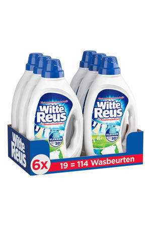 Gel - vloeibaar wasmiddel - Witte Was - voordeelverpakking - 6 x 19 wasbeurten - 114 wasbeurten