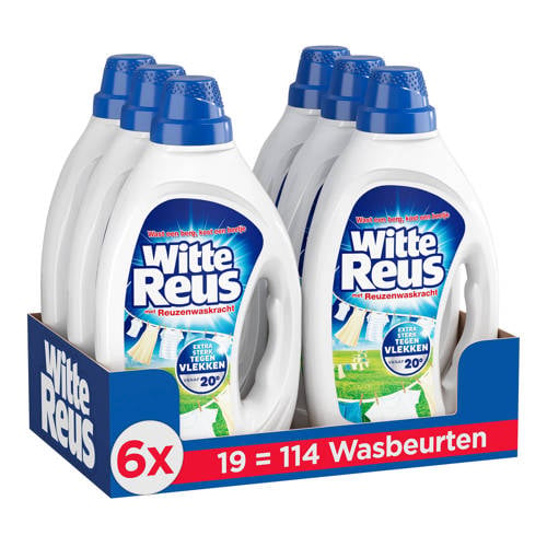 Witte-Reus Gel - vloeibaar wasmiddel - Witte Was - voordeelverpakking - 6 x 19 wasbeurten - 114 wasbeurten afbeelding