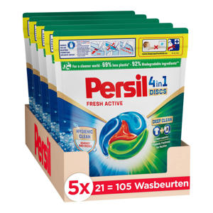 Wehkamp Persil Discs Clean & Hygiene Doy - wascapsules - Gekleurde Was - voordeelverpakking - 5 x 21 wasbeurten - 105 wasbeurten aanbieding