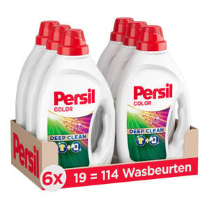 Wehkamp Persil Gel Color - vloeibaar wasmiddel - Gekleurde Was - voordeelverpakking - 6 x 19 wasbeurten - 114 wasbeurten aanbieding