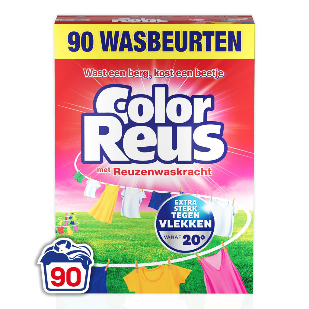 Witte Reus Color Reus gekleurd - waspoeder - voordeelverpakking - 90 wasbeurten