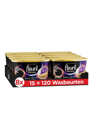Renew Black Caps - wascapsules - voordeelverpakking - 8 x 15 wasbeurten - 120 wasbeurten