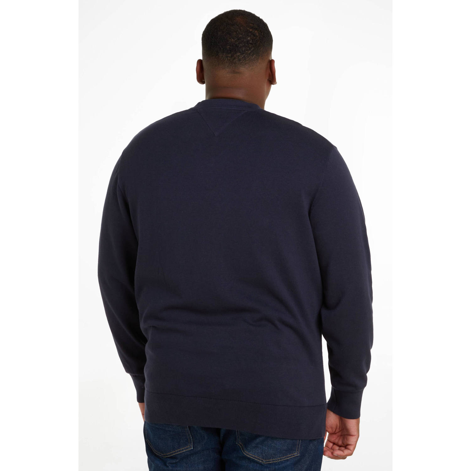 Tommy Hilfiger Big & Tall trui Plus Size met logo donkerblauw