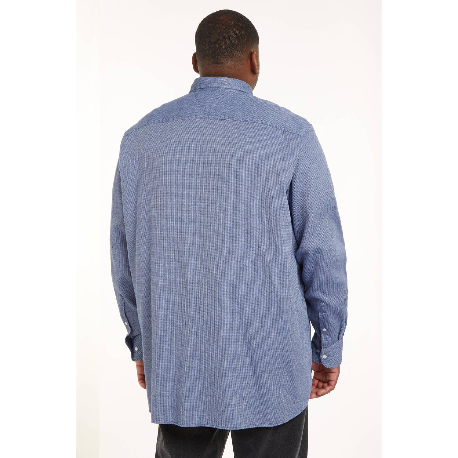 Tommy Hilfiger Big & Tall regular fit overhemd Plus Size met logo dark navy