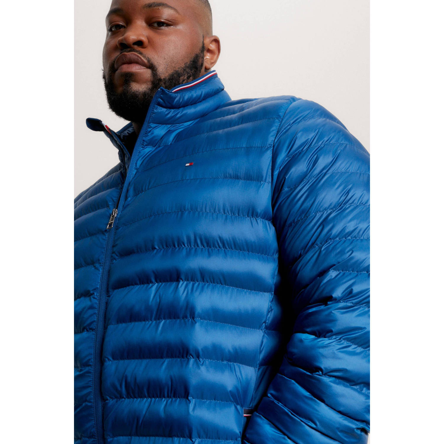 Tommy Hilfiger Big & Tall gewatteerde jas Plus Size van gerecycled polyester deep indigo