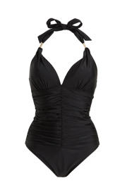 thumbnail: BEACHWAVE corrigerend halter badpak zwart