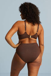 thumbnail: BEACHWAVE Curve voorgevormde beugel bikinitop met lurex bruin