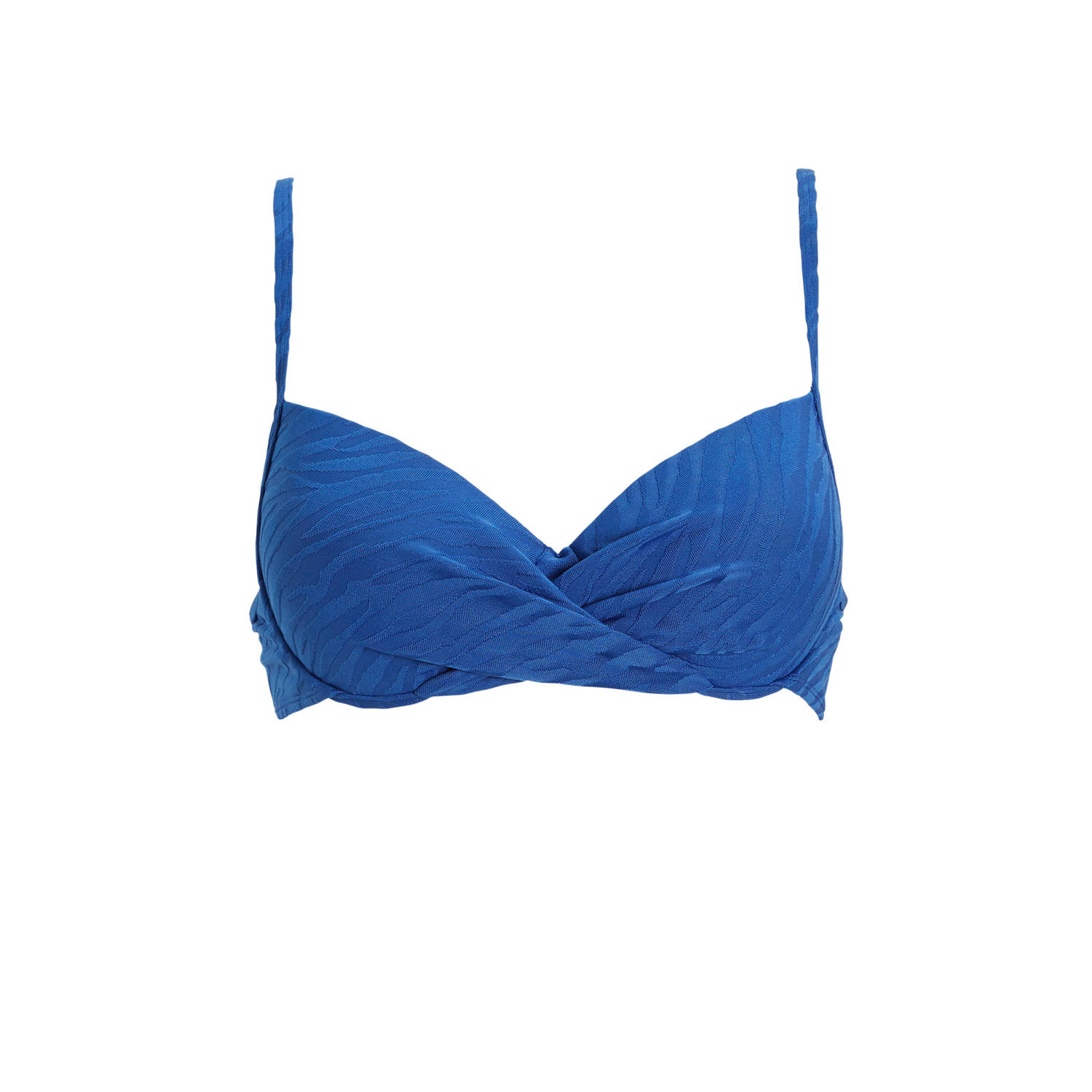 BEACHWAVE voorgevormde beugel bikinitop blauw
