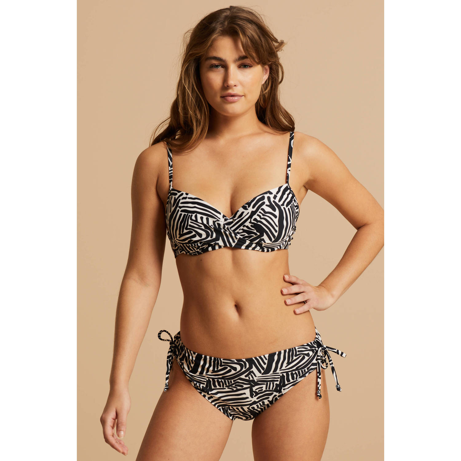 BEACHWAVE bikinibroekje zwart wit