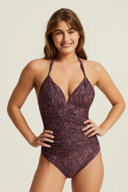 thumbnail: BEACHWAVE corrigerend halter badpak brique/zwart