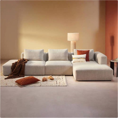 NOUS Living hoekbank rechts Tumba - Lichtgrijs