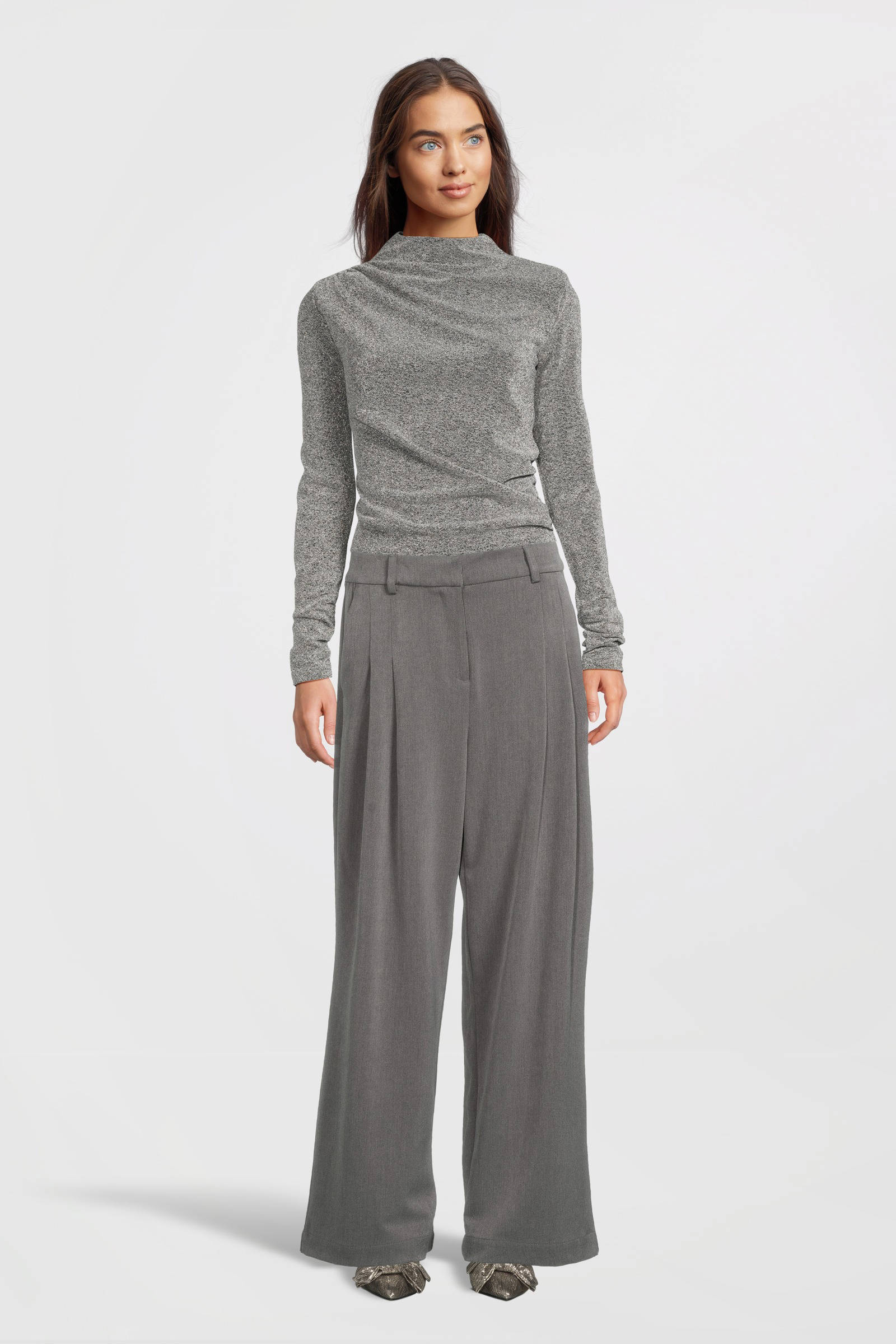 MSCH Copenhagen high waist wide leg pantalon MSCHHenrika van