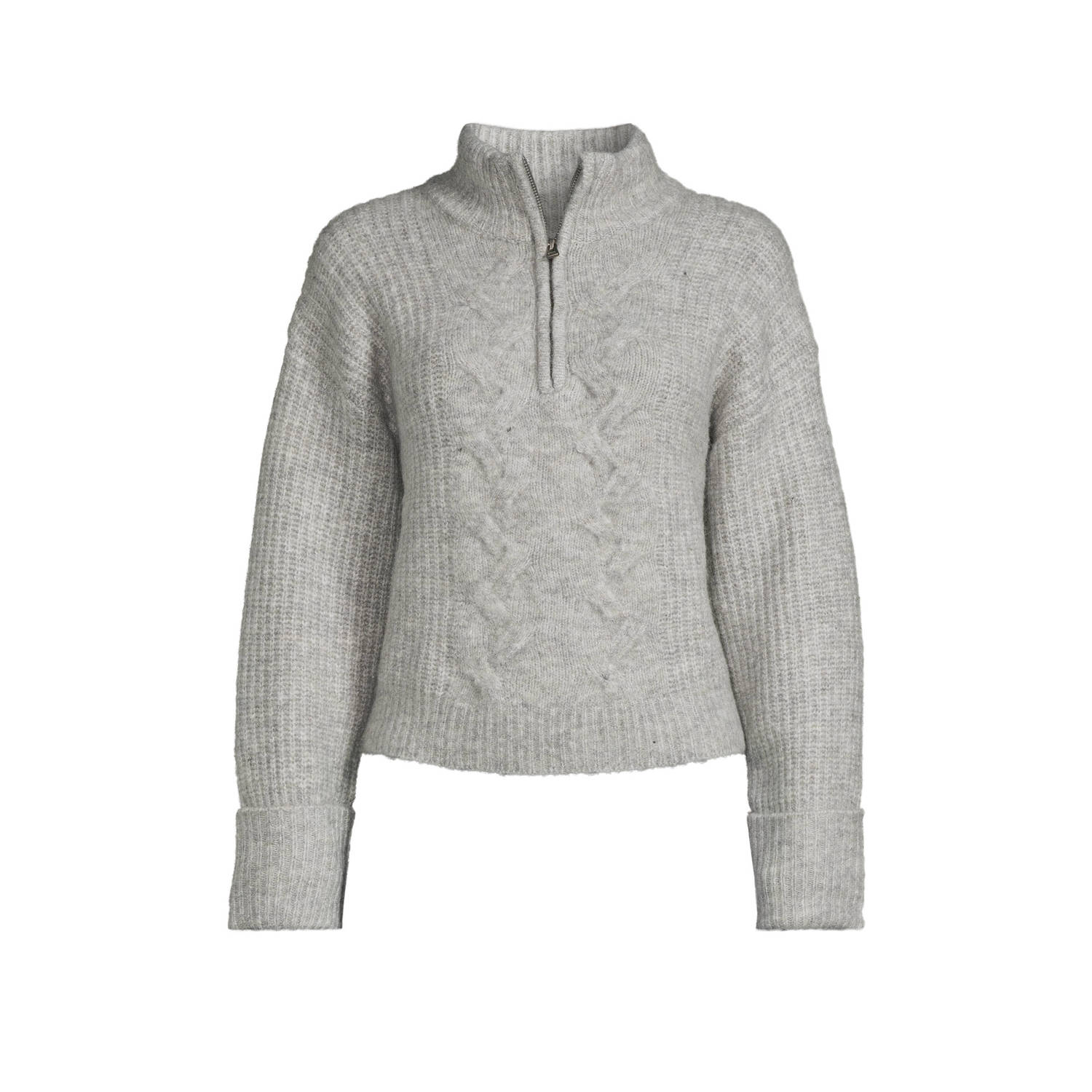 Moss copenhagen Stijlvolle MSCHChastine Peggy M Zip Pullover Beige Dames