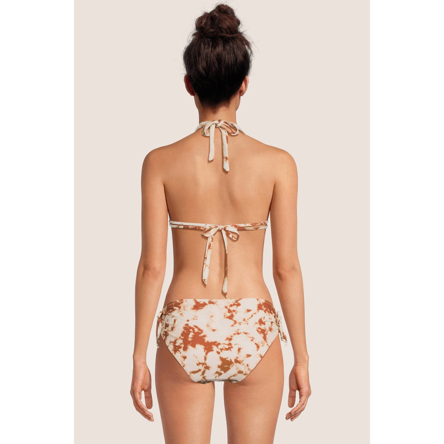 BEACHWAVE tie-dye bikinibroekje ecru bruin
