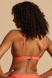 thumbnail: BEACHWAVE voorgevormde beugel bikinitop oranje/roze