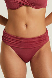 thumbnail: BEACHWAVE omslag bikinibroekje met lurex roze