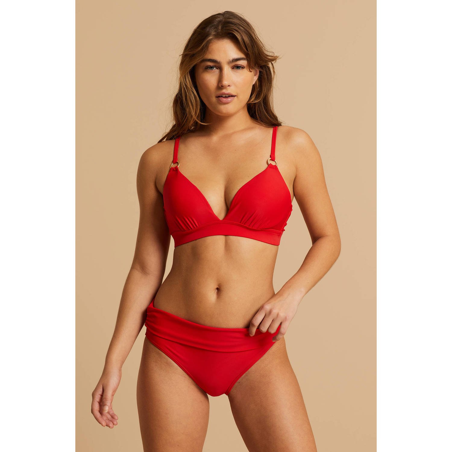 BEACHWAVE omslag bikinibroekje rood