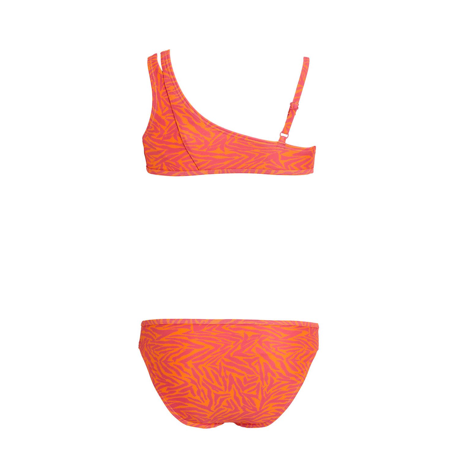 BEACHWAVE one shoulder bikini oranje roze