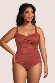 thumbnail: BEACHWAVE corrigerend badpak met lurex brique