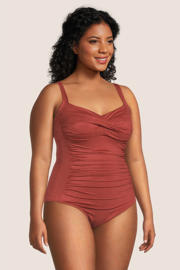 thumbnail: BEACHWAVE corrigerend badpak met lurex brique