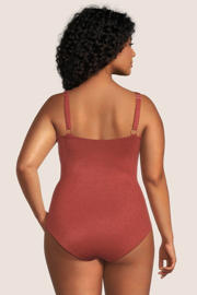 thumbnail: BEACHWAVE corrigerend badpak met lurex brique