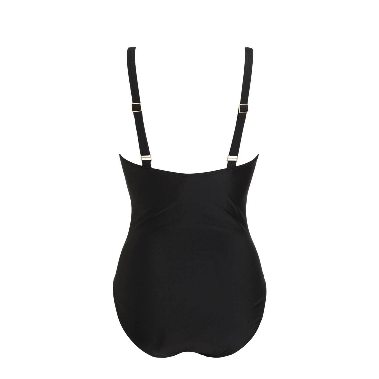 BEACHWAVE corrigerend badpak met knoopdetail zwart