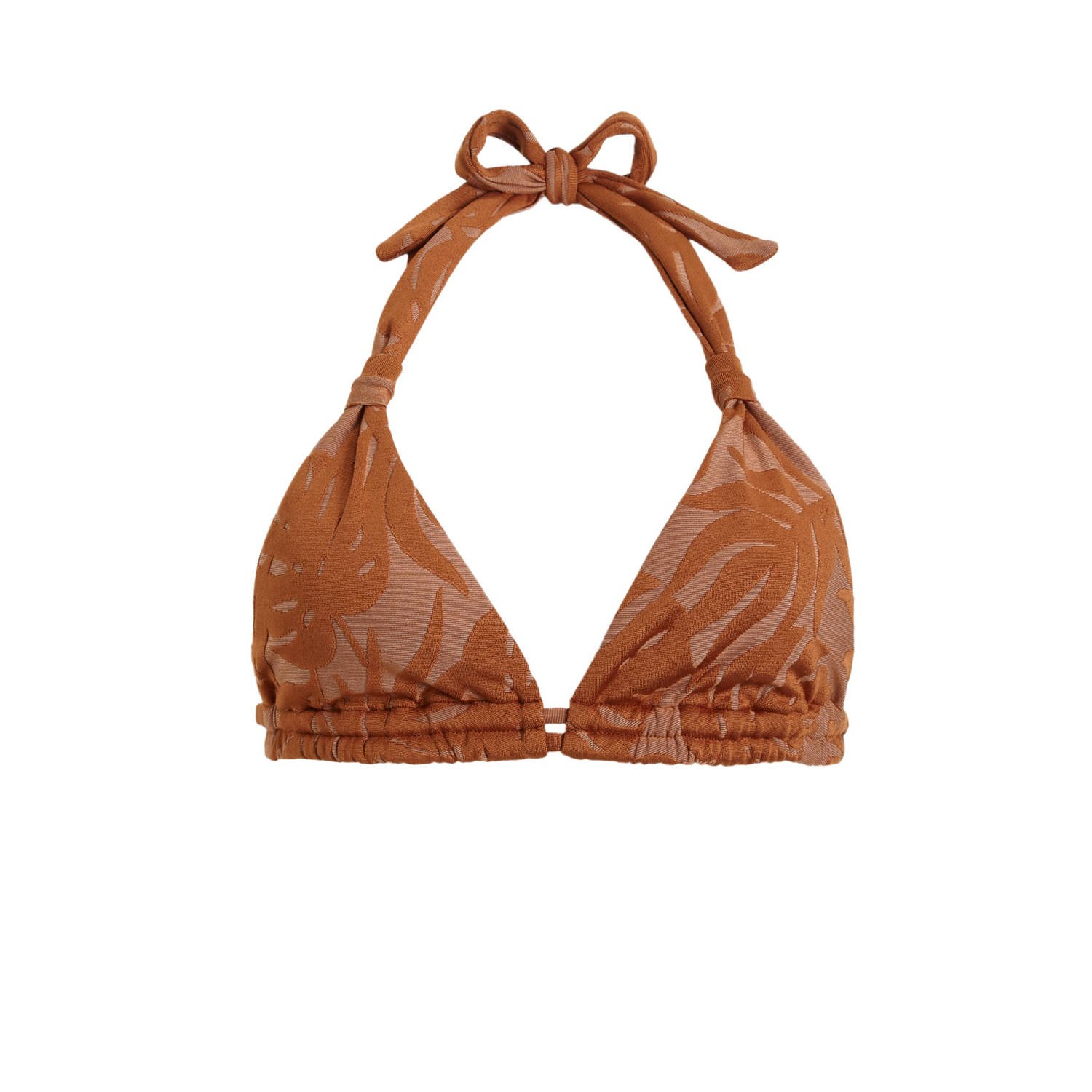 BEACHWAVE voorgevormde triangel bikinitop bruin