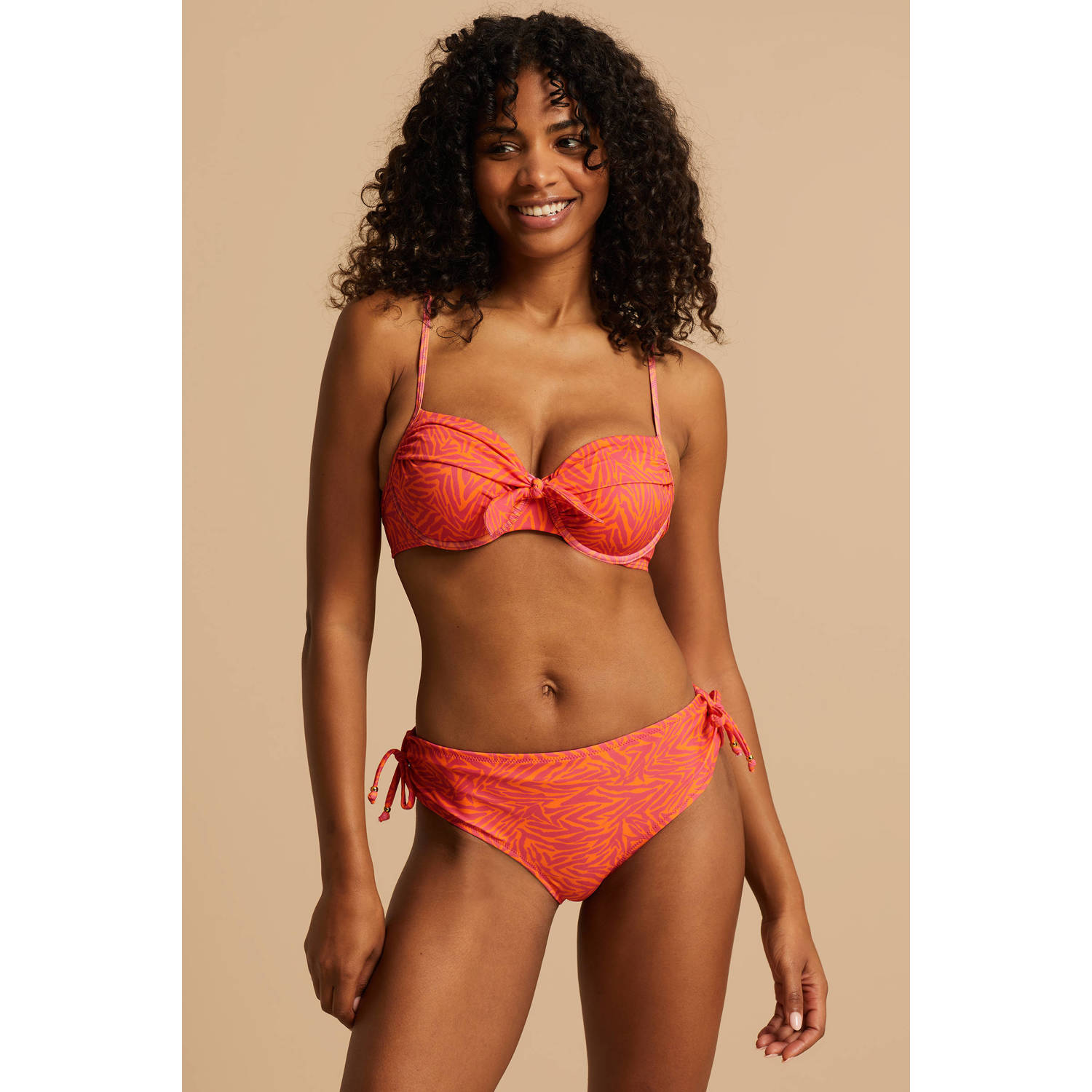 BEACHWAVE bikinibroekje oranje roze