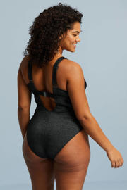 thumbnail: BEACHWAVE Curve corrigerend badpak met lurex zwart
