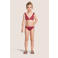 BEACHWAVE bikini met ruches en lurex roze