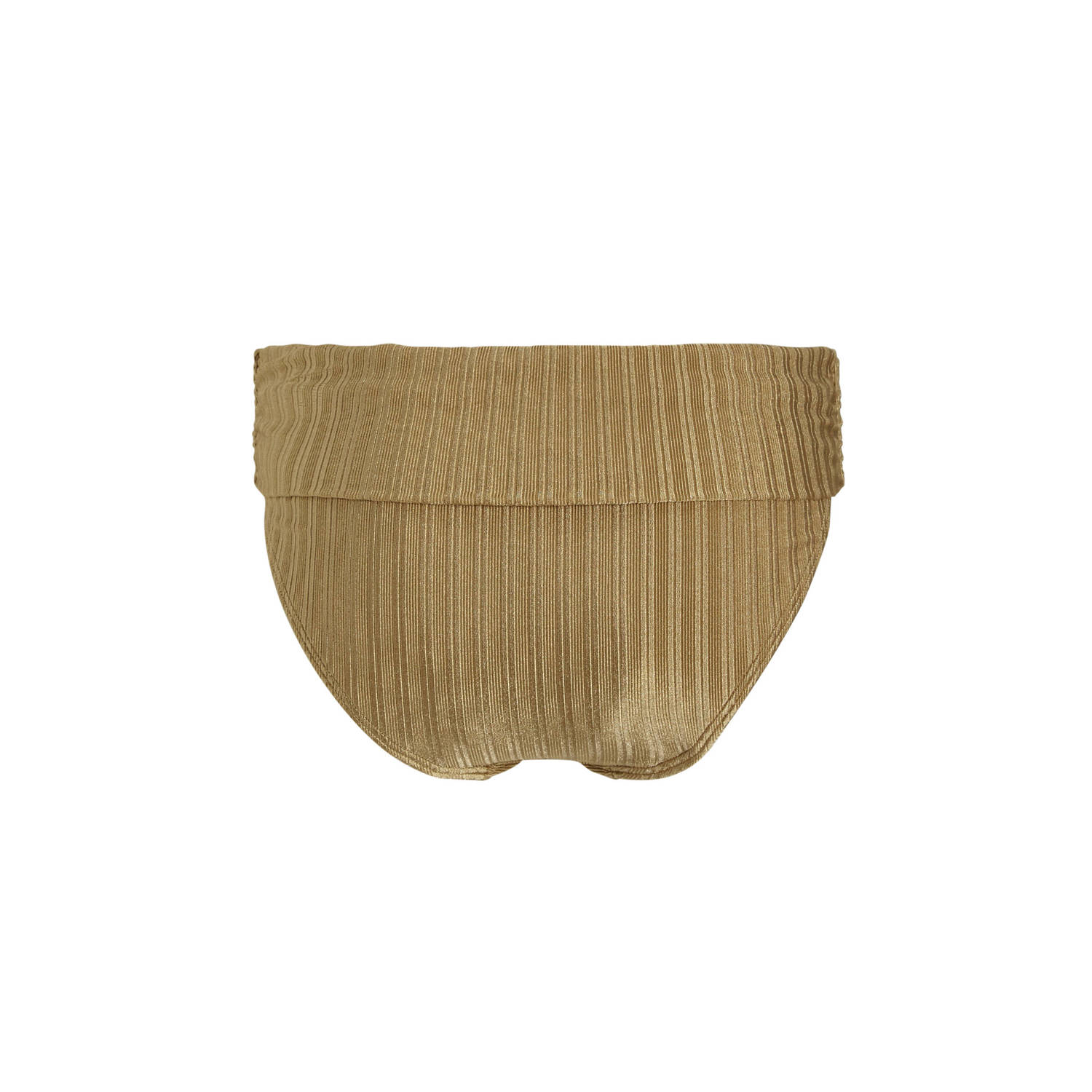 BEACHWAVE omslag bikinibroekje met ribstructuur goud