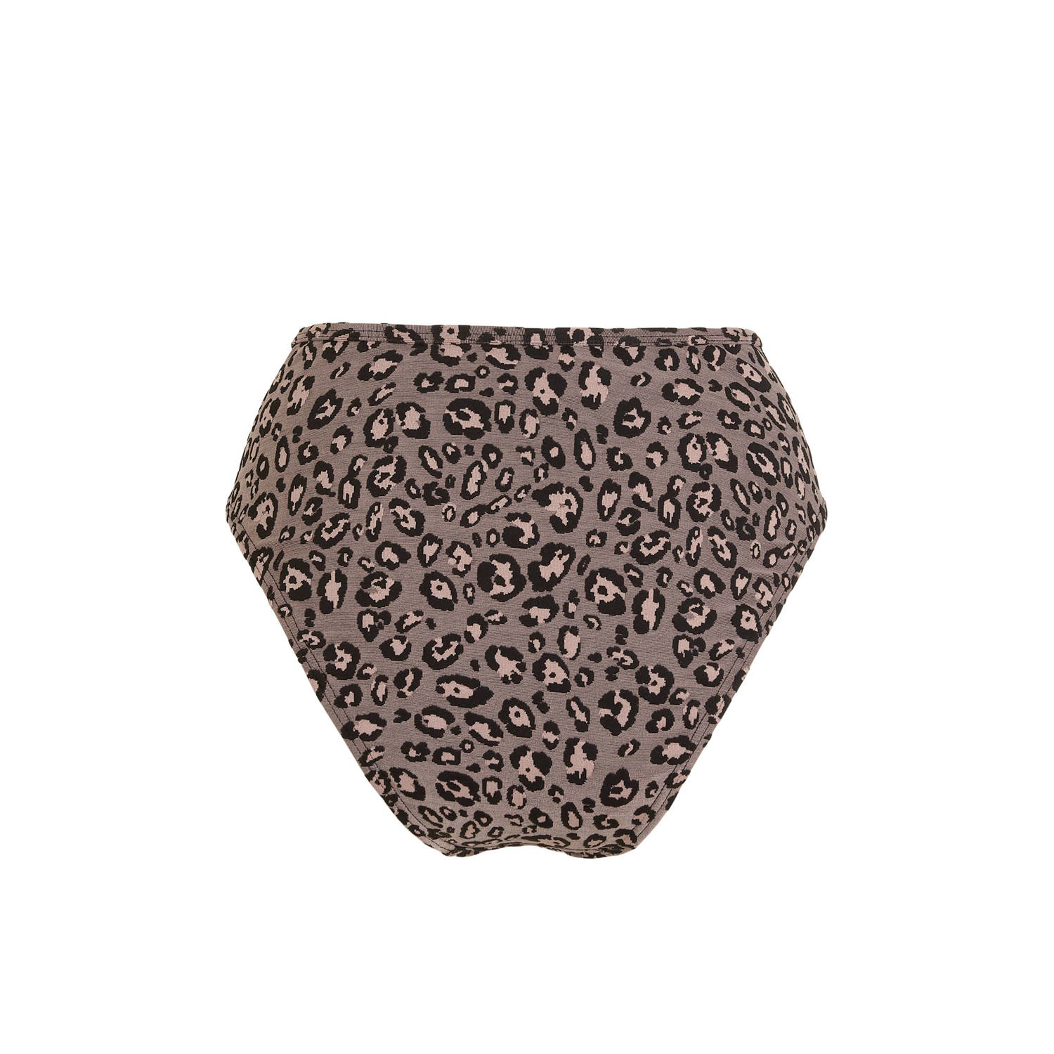 BEACHWAVE high waist bikinibroekje taupe roze zwart