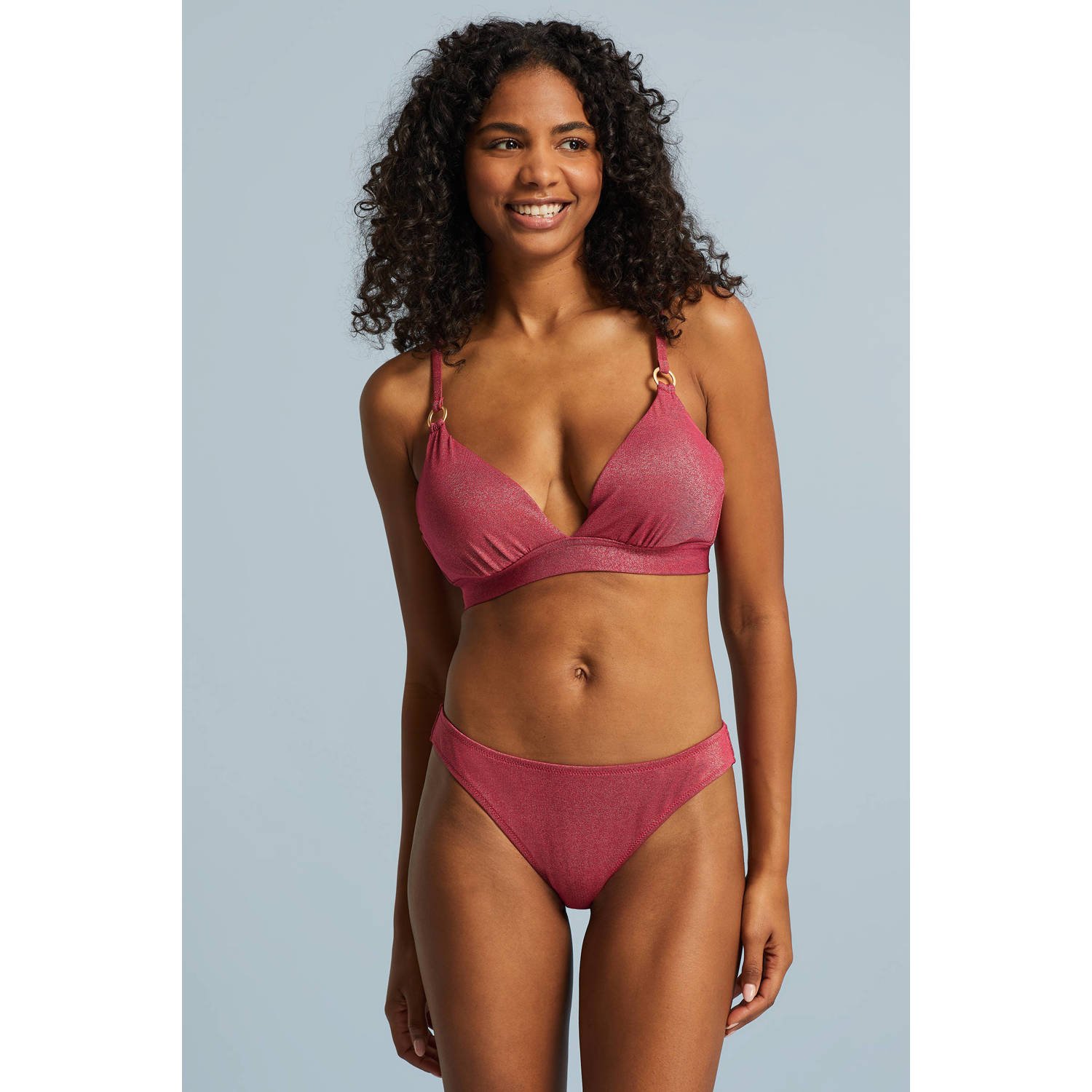 BEACHWAVE bikinibroekje met lurex roze
