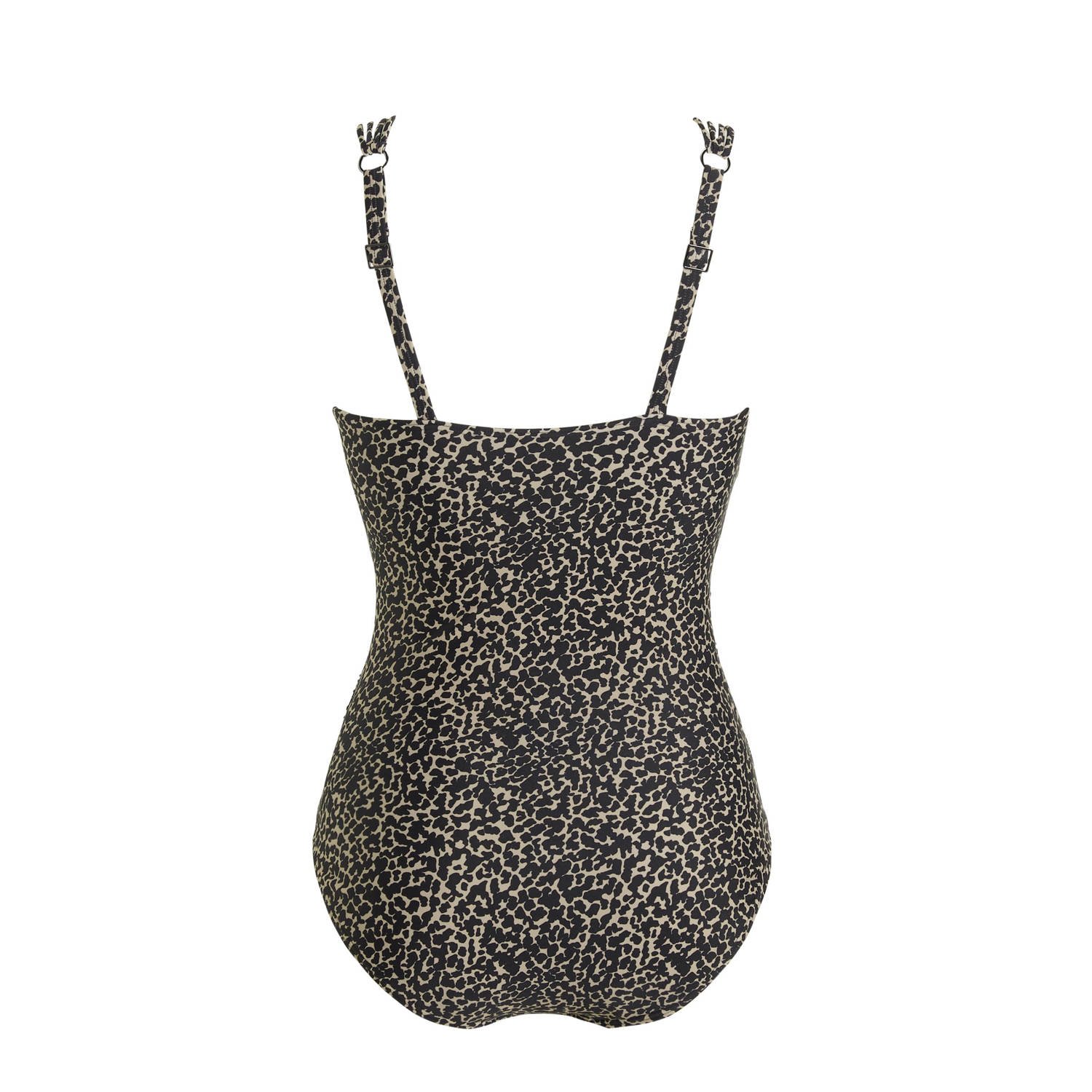 BEACHWAVE corrigerend badpak met overslag zwart beige