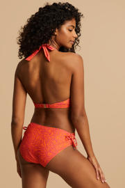 thumbnail: BEACHWAVE voorgevormde halter bikinitop oranje/roze