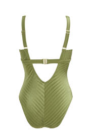 thumbnail: BEACHWAVE corrigerend badpak met ribstructuur groen