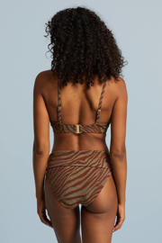 thumbnail: BEACHWAVE omslag bikinibroekje met lurex bruin/goud