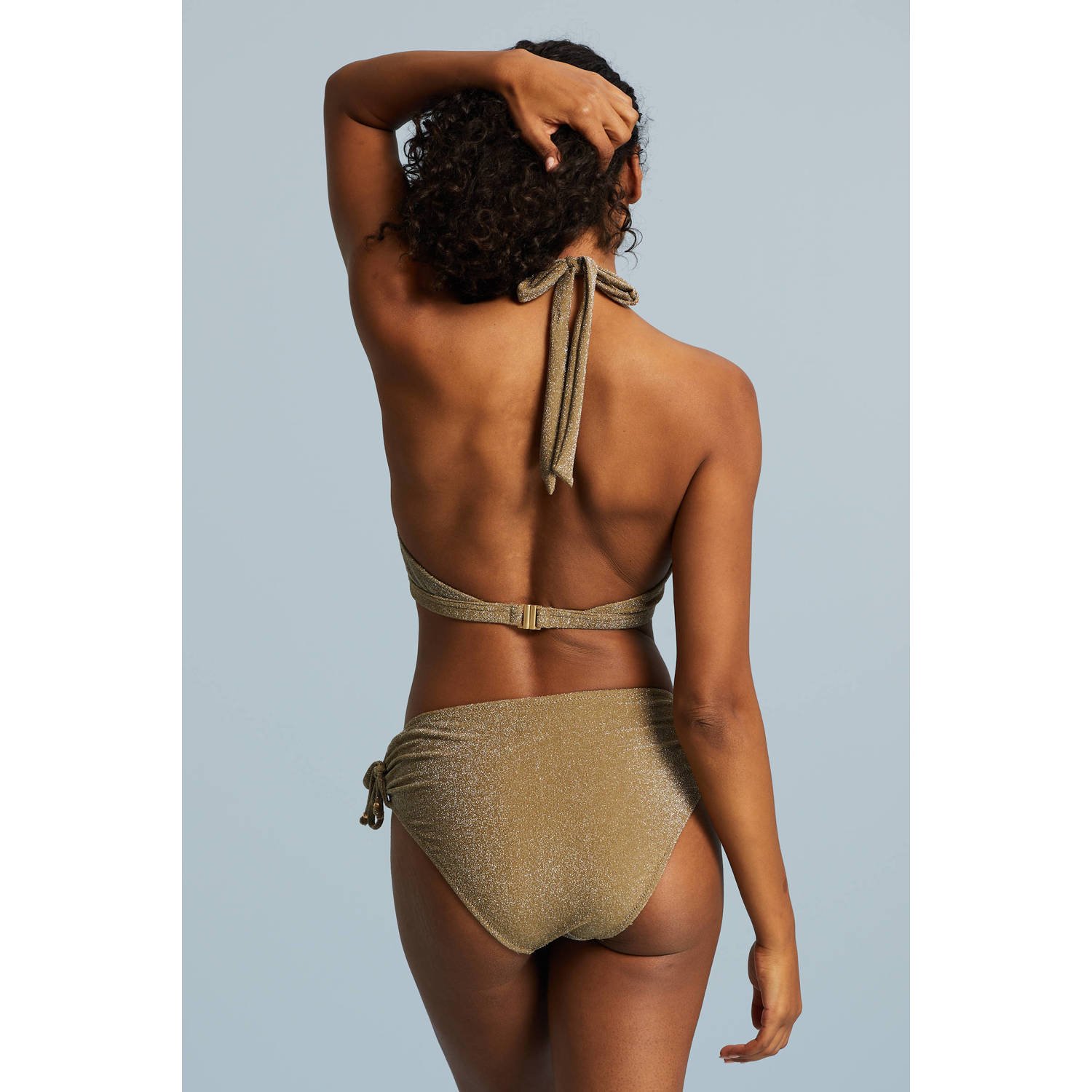 BEACHWAVE bikinibroekje met lurex goud