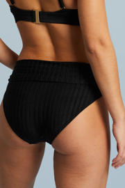thumbnail: BEACHWAVE omslag bikinibroekje met textuur zwart