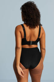 thumbnail: BEACHWAVE Curve voorgevormde bikinitop met ribstructuur zwart