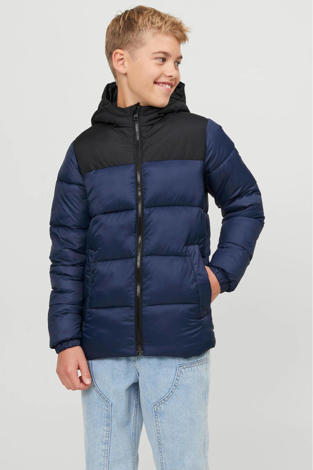 JACK & JONES Jjetoby Buffer Hood Sn, Giacca a buffer, Seal Brown/dettaglio: blocco nero, XXL Uomo JACK & JONES Jjetoby Buffer Hood Sn, Giacca a buffer, Seal Brown/dettaglio: blocco nero, XXL Uomo
