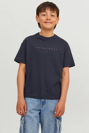 T-shirt JJESTAR met logo donkerblauw