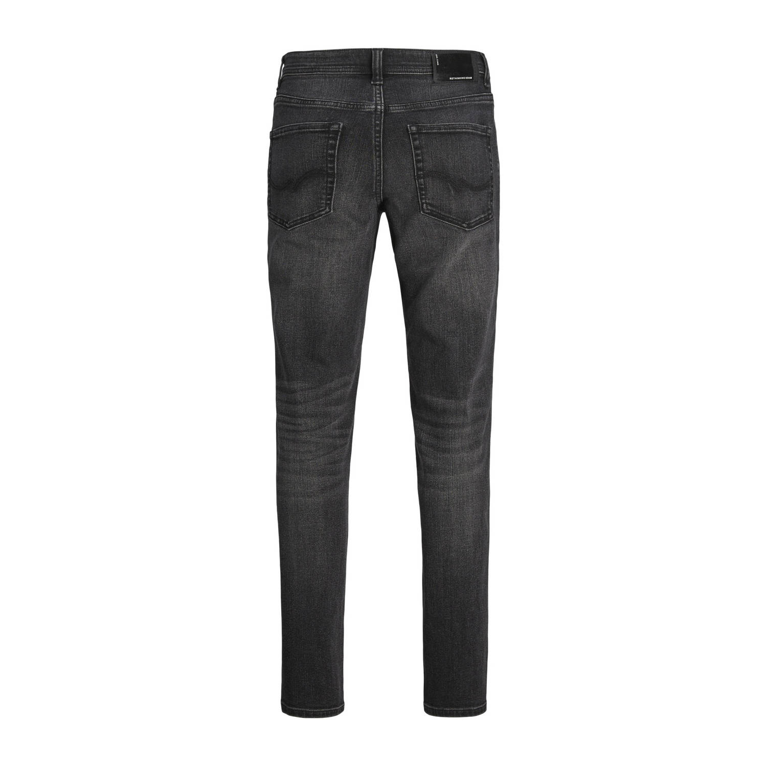 JACK & JONES JUNIOR low waist slim fit jeans JJIGLENN JJIORIGINAL black denim