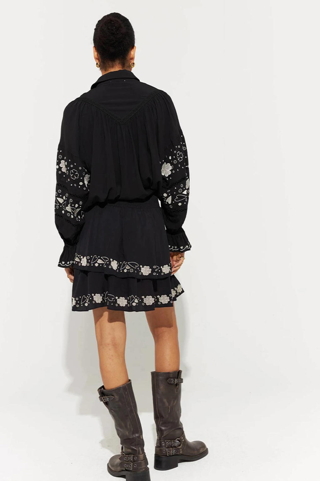 HARPER & YVE gebloemde blouse Karley zwart wehkamp