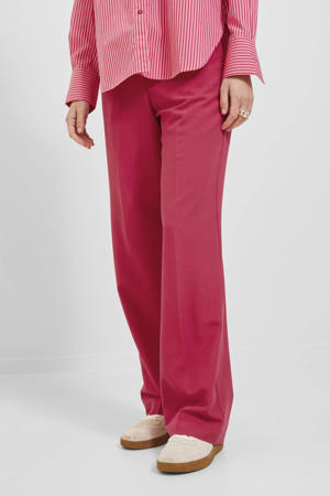 high waist regular fit pantalon JXMARY van gerecycled polyester roze