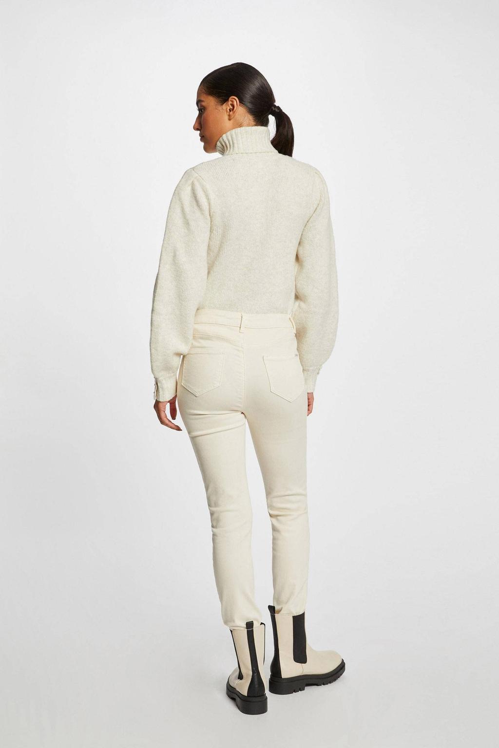 Morgan slim fit broek ecru