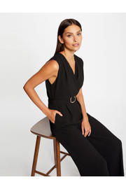 thumbnail: Morgan wide leg jumpsuit zwart